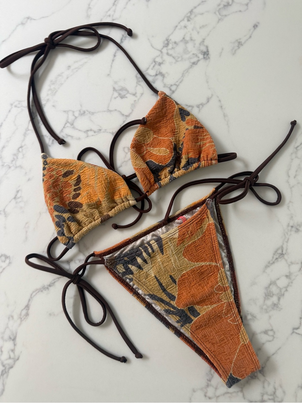 Free People Michelle Printed Bikini SET - Size Large